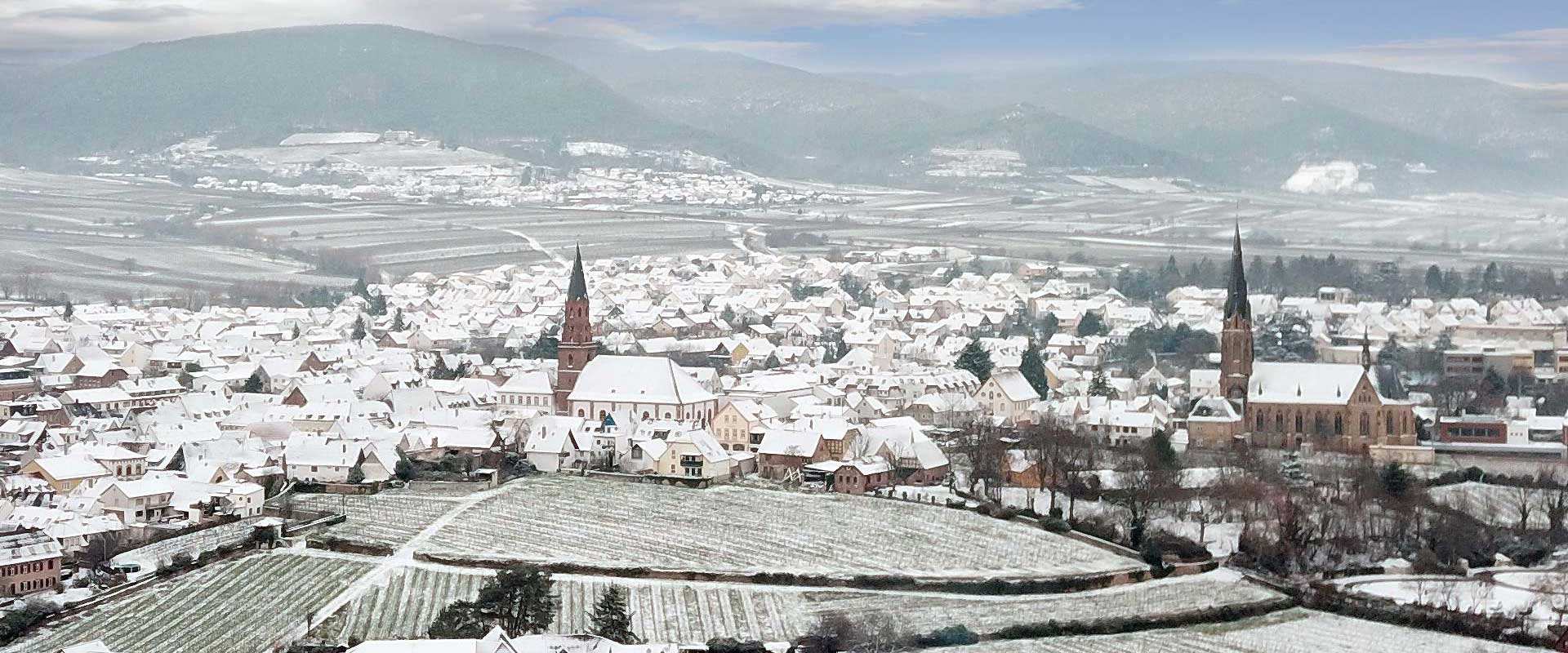 Edenkoben im Schnee